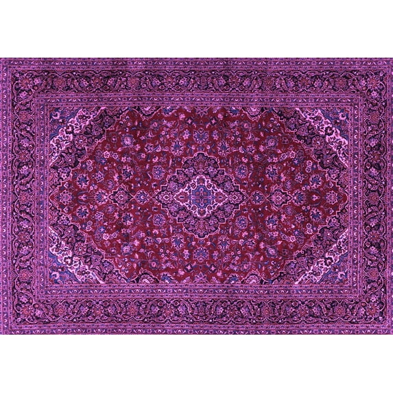 Ahgly Company Indoor Rectangle Persian Purple Traditional Area Rugs, 7' x 9'