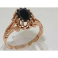 thumbnail image 2 of LBG British Made 10k Rose Gold Ring with Natural Sapphire Womens Engagement Ring - 33 size options - Size 7.25, 2 of 7