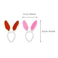 thumbnail image 2 of 5 Pcs Rabbit Ear Hairhoops Plush Hairhoops Bunny Ear Headwear(Random Color), 2 of 8