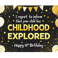 thumbnail image 4 of Black Background Glittery Banner with Golden Balloons and Stars Happy 18th Birthday Theme Childhood Explored Party Decoration Backdrop Photography Props Birthday Party Supplies, 4 of 8