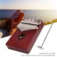 thumbnail image 1 of Kalimba Thumb Piano,17 Key Thumb Piano Mahogany Small Portable For Beginner Music Instrument With Tuning Hammer, 1 of 8