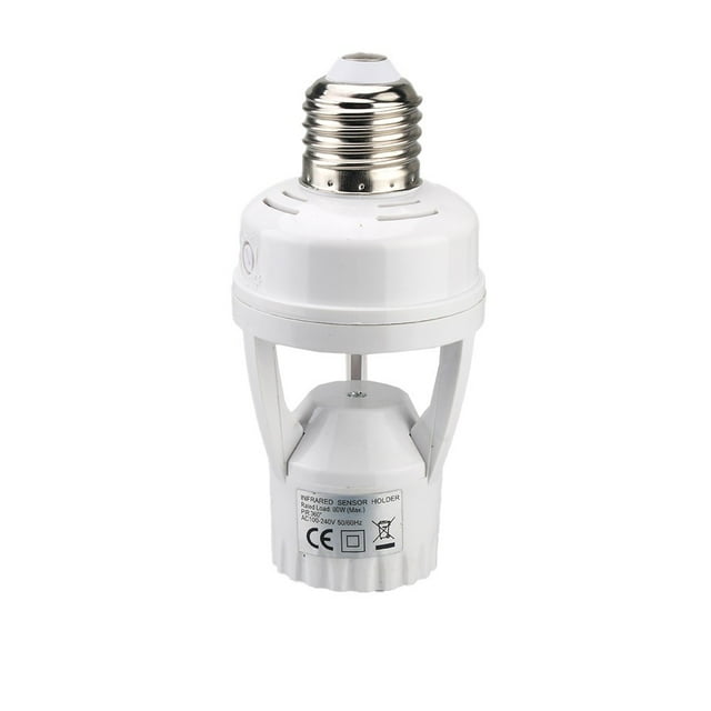 E27 Socket AC100-240V Convertidor PIR Sensor de Movimiento E27 Lámpara Base Interruptor de Luz