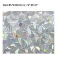 thumbnail image 4 of 3D Stained Glass Film Window Covering Sticker Non-Adhesive Removable Reflective Window, Anti-UV Sun Blocker Heat Control for Home, 17.7*39.3inch, 4 of 8