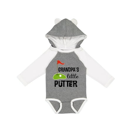 

Inktastic Golfing Grandpa Little Putter Gift Baby Boy or Baby Girl Long Sleeve Bodysuit