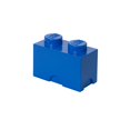thumbnail image 1 of LEGO Storage Brick 2 â Stackable, Creative Toy Organizer Blocks, Minifigures, and Other Toys I Space Saving Container | Ages 3+, 2 Stud, Blue LEGO -, 1 of 9