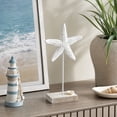 thumbnail image 2 of Starfish Tabletop Ornament Nautical Beach Style Decor With Base Style B for Table Shelf Cabinet and Coastal Room Decor, 2 of 7