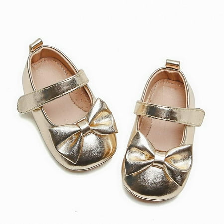 

Baby Girls Soft Sole Leather Shoes T-Strap Mary Jane for Infant Prewalkers