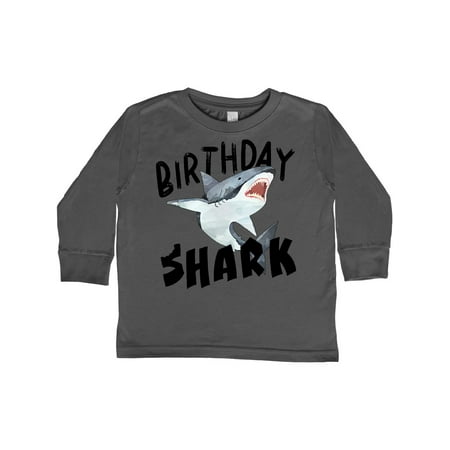

Inktastic Birthday Shark Gift Toddler Boy or Toddler Girl Long Sleeve T-Shirt
