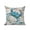 Teal, variant on Outdoor Pillows Waterproof, Teal Crab Coastal Bedding Throw Pillows with Insert for Couch Sofa Bed, Summer Beach Nautical Starfish Retro 16x16 Inch Pillowcases Decorative Patio Pillow Set of 1