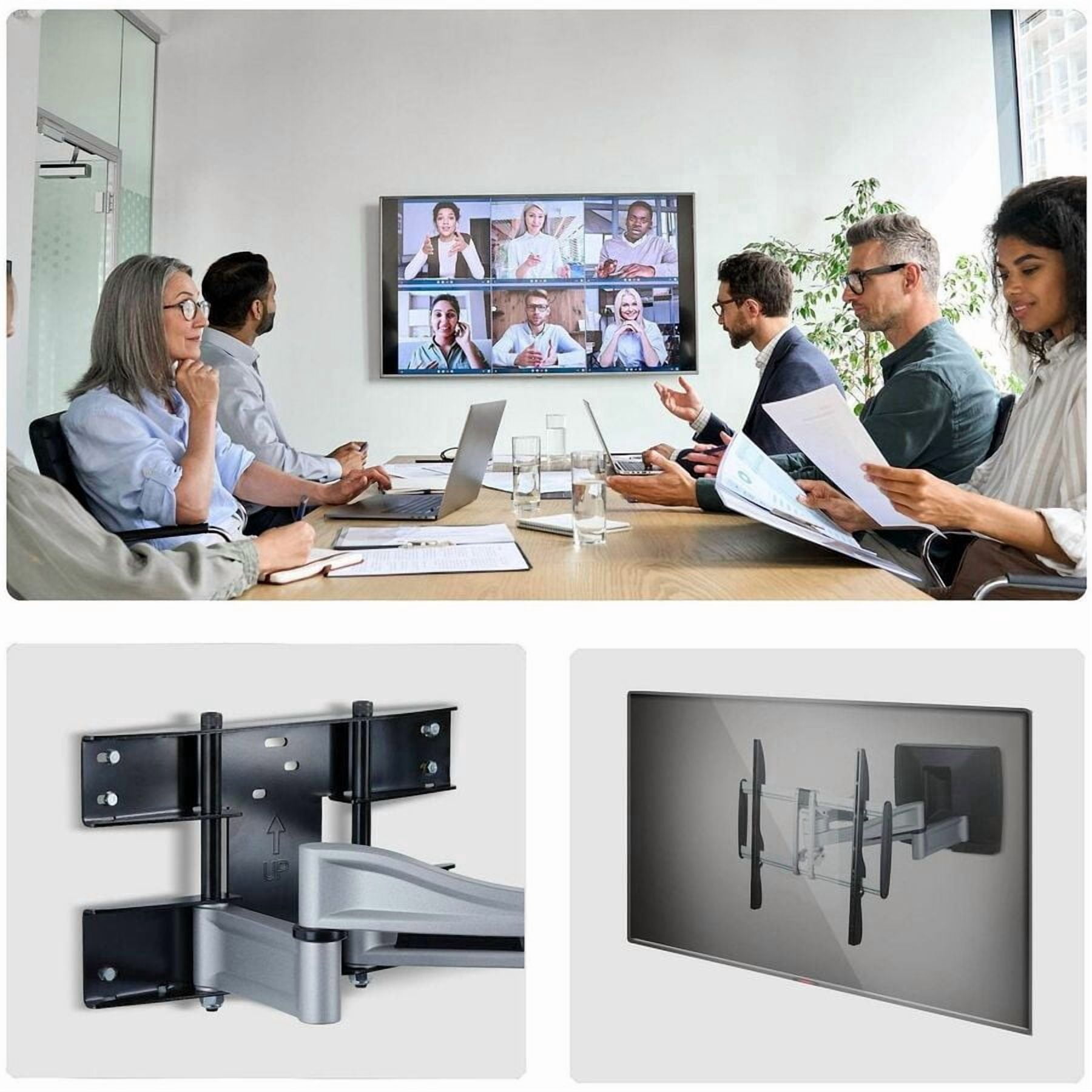 StarTech Heavy-Duty Articulating TV Wall Mount for up to 100-inch and 187.4lb/85kg Flat Screens, VESA, Low-Profile Bracket, TAA