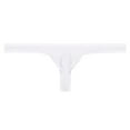 thumbnail image 2 of Jwputqe Mens Thongs,Mens Underwear,Breathable,Cooling,Solid,Low Waist,Polyester,White,S, 2 of 3