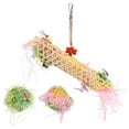 thumbnail image 3 of Bird Foraging Hanging Toy, Safe Colorful Design 2 Packs Of Paper Threads Bird Chewing Shredder Toys Anxiety Relief Natural  For African Grey, 3 of 8