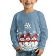 thumbnail image 3 of DISNIMO Christmas Snowman Shirts for Kids Girls Long Sleeve Tshirt Kids Shirts Girls Size 15-16 Cute Long Sleeve Not Crop Top for School Shirt Crew Neck Soft T Shirt Kids Tops, 3 of 7