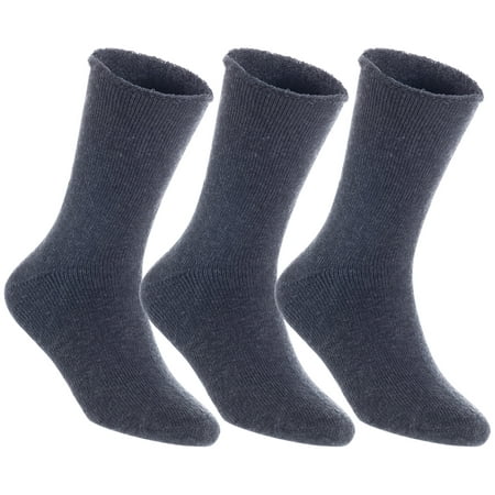 

Lian LifeStyle Fantastic Children s 3 Pairs Wool Crew Socks Super Comfortable Soft Adorable and Durable LK0601 Size 0M-6M (Dark Grey)