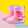 thumbnail image 4 of Toddler Infant Kids Baby Girls And Boys Cute Cartoon Dinosaur Rain Boots, 4 of 9