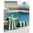 thumbnail image 4 of Casa Platino Cotton Pool Towels - 4 Pack Cabana Striped Bath Towel,Quick Dry Absorbent Towels for Swimming Lessons, Pools and Lake Adventures - Green, 4 of 9