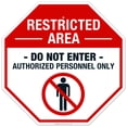 thumbnail image 1 of Restricted Area Sign, Do Not Enter Authorized Personnel Only Sign,, 1 of 1