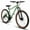 Green + Carbon steel + Polyurethane Foam, variant on 27.5 Inch Mountain Bike for Adults High Carbon Steel Frame Disc Brakes Stylish Brown Edge Tires for Commuting and Exploration