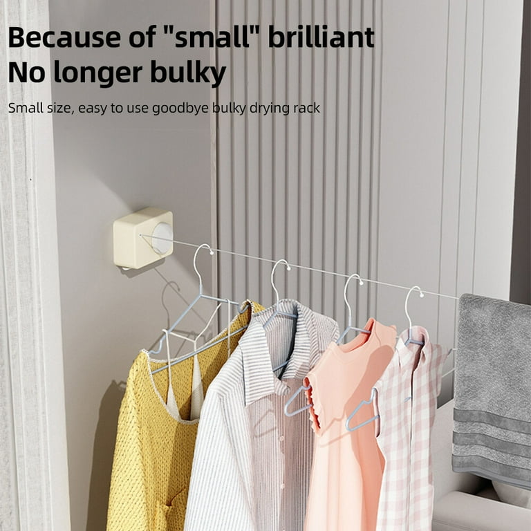 Clothes Rack Small Retractable Clothesline Hidden Retractable