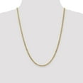 thumbnail image 3 of Diamond2Deal 10K Yellow Gold 3.35mm Semi-Solid Curb Link Chain Necklace for Men 24", 3 of 6