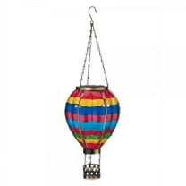 Hot Air Balloon Solar Lantern Large Multi Stripes