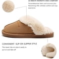thumbnail image 3 of Pantuflas de mujer con espuma viscoelástica, suaves y sin cordones, forradas de gamuza y suela antideslizante, para interior y exterior., 3 of 5