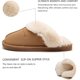 thumbnail image 3 of Pantuflas de mujer con espuma viscoelástica, suaves y sin cordones, forradas de gamuza y suela antideslizante, para interior y exterior., 3 of 5