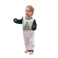 thumbnail image 3 of Penkiiy Family Christmas Pjs Matching Sets Matching Family Sets Christmas Casual Printed Jumpsuit Romper Home Wear Green Christmas Pajamas 3-6 Months, 3 of 6