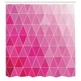 thumbnail image 2 of Ambesonne Pink Shower Curtain, Ombre Triangles Pattern Art, 69"Wx84"L, Pale Fuchsia Hot Pink, 2 of 4