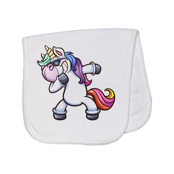 Inktastic Dabbing Unicorn Baby Burp Cloth