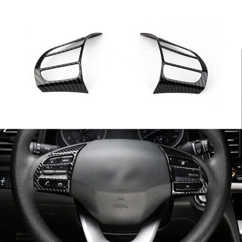for Hyundai Kona 2018-2022 Carbon Fiber Inner Steering Wheel Button F for Ram e Cover