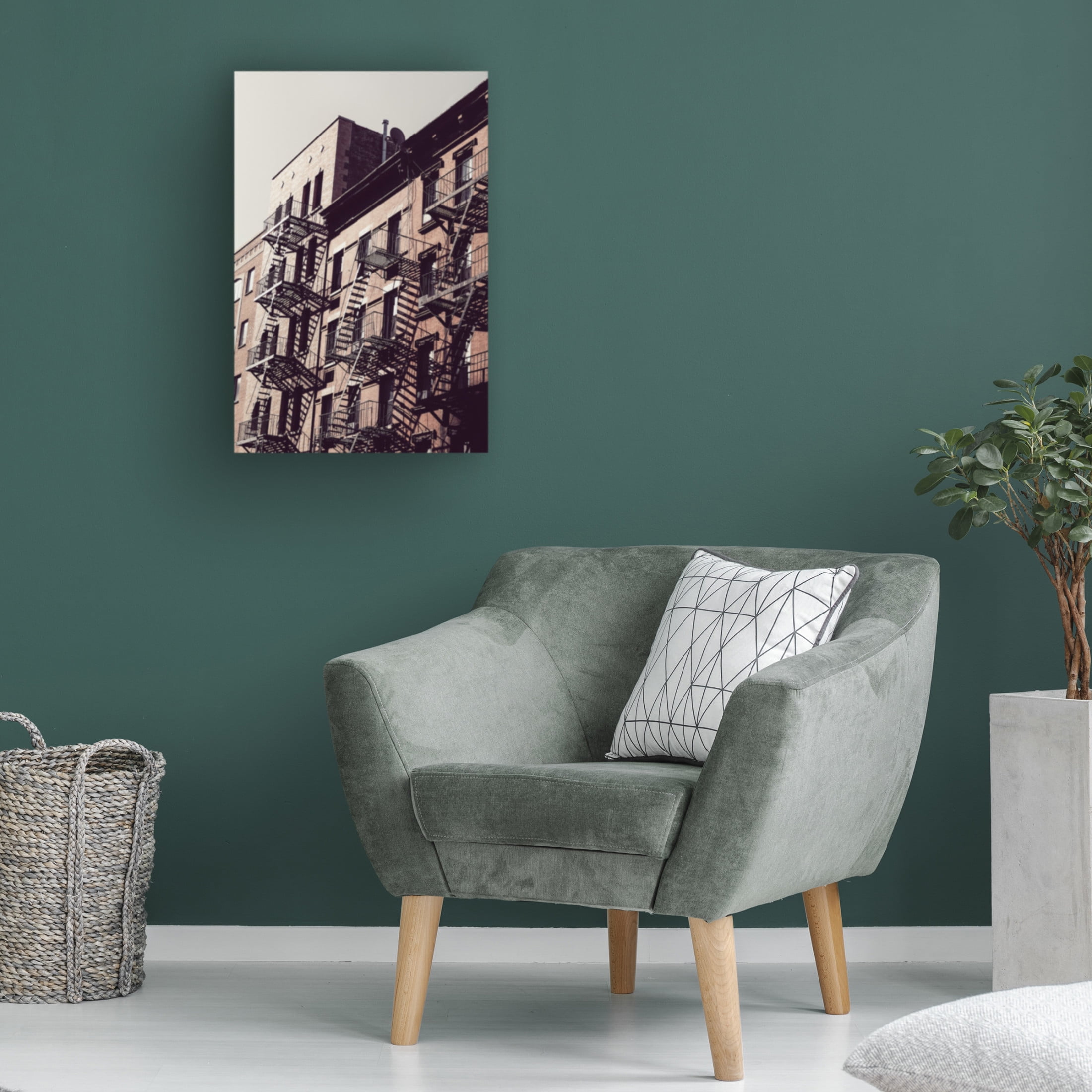 Trademark Fine Art Rikard Martin  New York City Fire Escapes 02 Canvas Wall Art