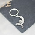 thumbnail image 3 of Fashion Cartoon Sleepy Moon Animal Bear Keychain Stainless Steel Crescent Bag Car Pendant Keyring Jewelry Birthday Gift, 3 of 5