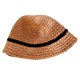 thumbnail image 1 of Hukapapa Sombrero de paja con lazo negro de verano para bebé, sombrero de pescador, sombrilla para niños y niñas, color caqui, 1 of 5