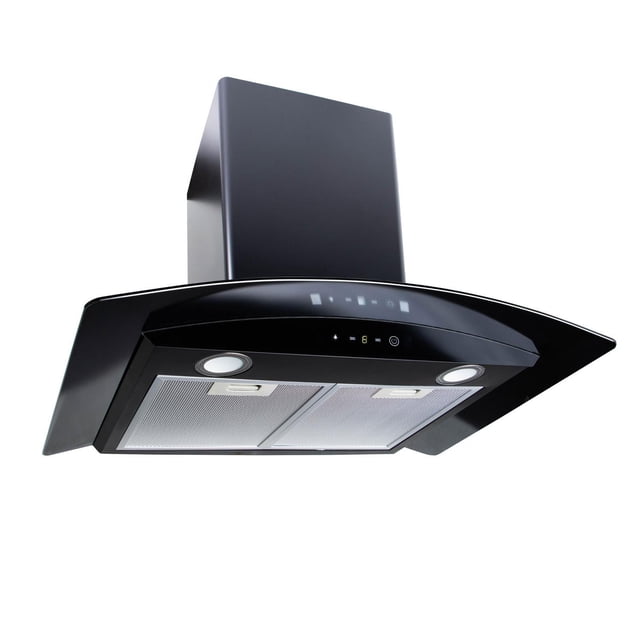 Campana Extractora Cocina Purificadora Acero Inoxidable Led negro 1