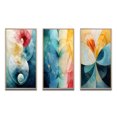 thumbnail image 2 of Designart "Circular Harmony Contemplating Divinity VI" Modern Geometric Framed Wall Art Set Of 3 - Turquoise Abstract Frame Gallery Set For Office Decor, 2 of 6