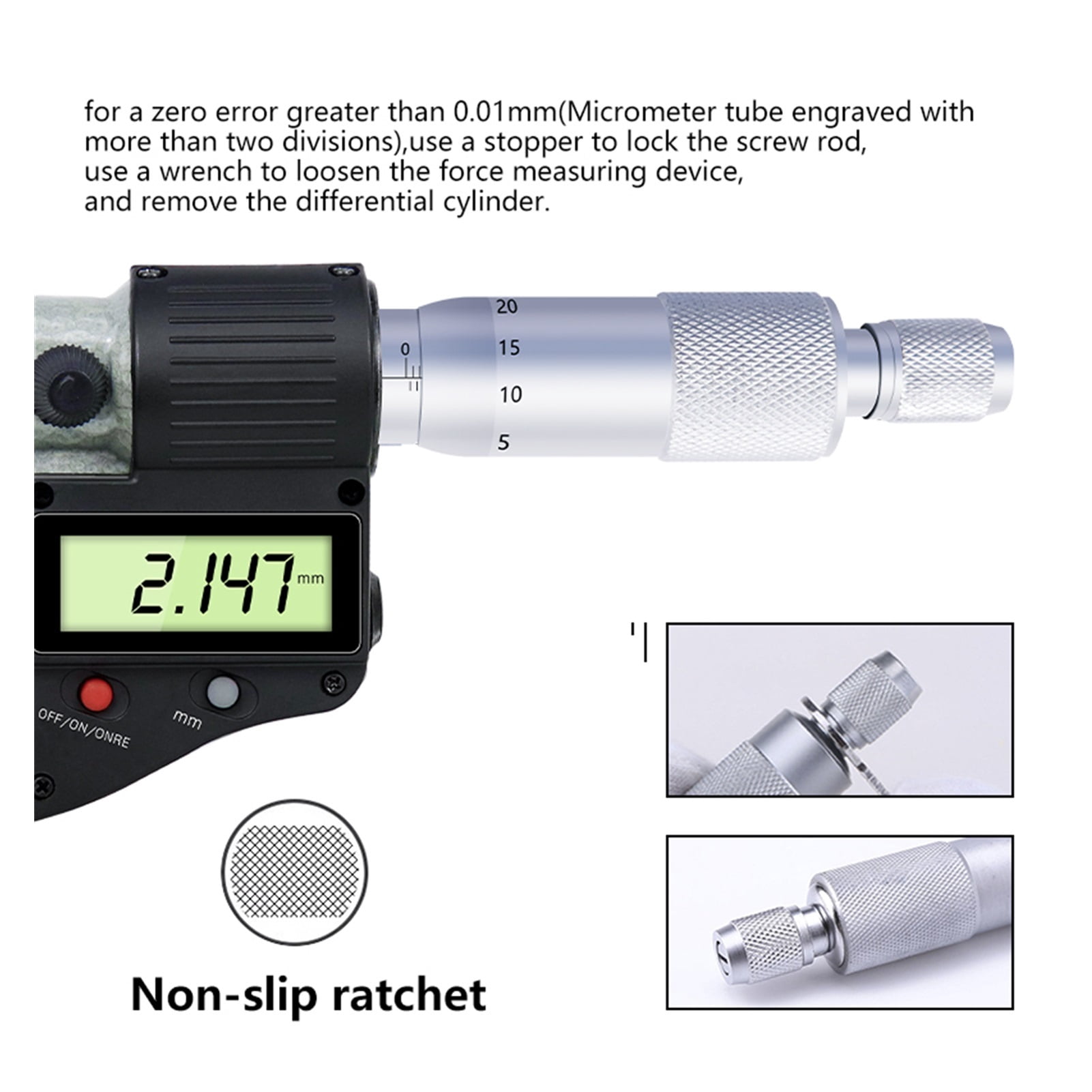 Digital Micrometer 0-25 mm 0.001mm Caliper Electronic Outside Micrometer Chrome Plated Caliper Gauge Measuring Tools