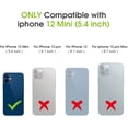 thumbnail image 5 of KOMI Compatible avec iPhone 12 Mini Case, Silicone with 360° Ring Kickstand Holder (Support Magnetic Car Mount) Soft Silk Microfiber Cloth Designed for iPhone 12 Mini 5.4 Pouces 2020 Blue, 5 of 5