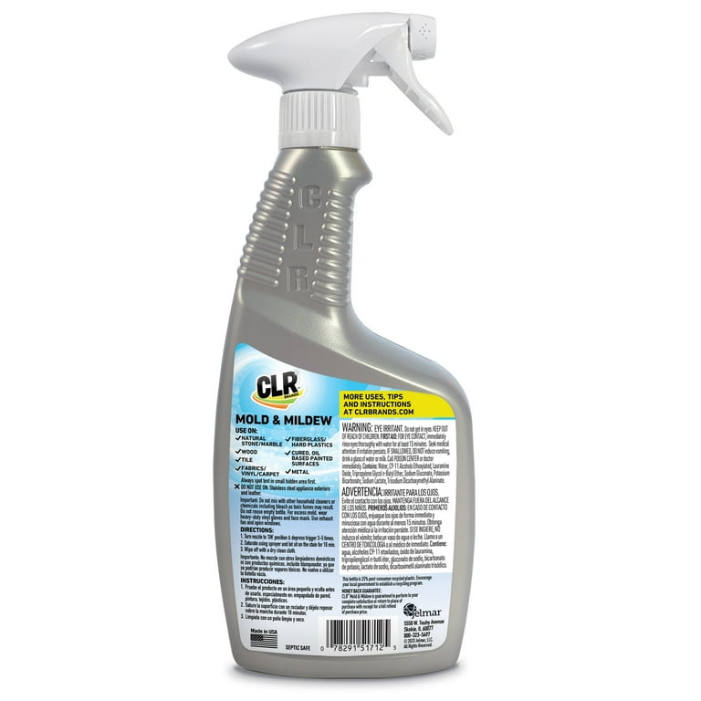 CLR Mold & Mildew Foaming Stain Remover Spray, Bleach-Free Cleaner, 32 fl  oz 