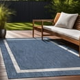 thumbnail image 2 of Beverly Rug Indoor/Outdoor Area Rugs, Bordered Patio Porch Garden Carpet, Blue and White, 8'x10', 2 of 8