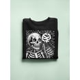 thumbnail image 3 of Creep It Real Skeleton Halloween Graphic - Men's Sweatshirt, 3 of 4