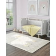 thumbnail image 3 of Unique Loom Whimsy Kids Collection Area Rug - Llama (7' 10" x 10' Rectangle Gray/Ivory) Perfect For Kids Bed Room/Nursery Room/Living Room/Class Room/Play Room, 3 of 5