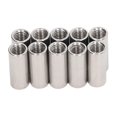 thumbnail image 1 of Lot de 10 écrous de raccordement ronds M10 x 1,5 (longueur 35 mm) en acier inoxydable pour tiges filetées rondes, 1 of 4