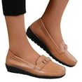 thumbnail image 2 of Vedolay Women Shoes Women Slip On Casual Shoes Round Toe Falt Comfort Loafers,Brown 8.5, 2 of 5