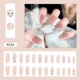 thumbnail image 1 of Press on Nails Uñas postizas europeas Press on Nails Sello UV Brillante Cobertura total Uñas postizas artificiales Uñas para mujeres, 1 of 5
