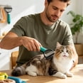 thumbnail image 4 of Pet Undercoat Comb, Double Sided Deshedding Grooming Brush With Stainless Teeth For Removing Mats Tangles Loose Fur, Professional Pet Hair Removal Tool for Dogs Cats Long Coat Daily Grooming, 4 of 6