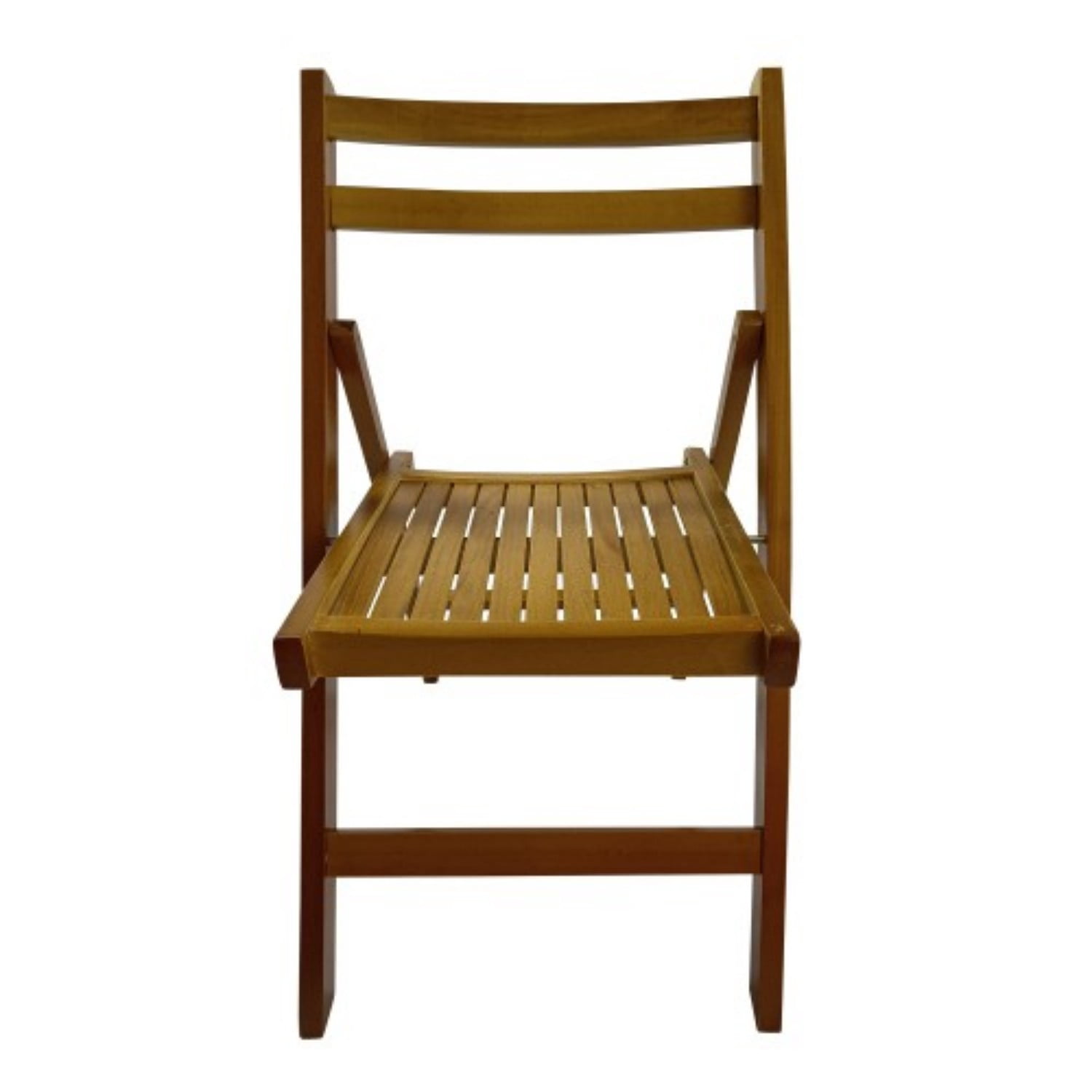 Folding Chairs Set of 4, Solid Wood Folding Chairs with Slatted Seat, Portable Event Chairs for Dining Room, Kitchen, Wedding & Party, Teak