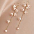 thumbnail image 3 of 1 par de pendientes colgantes de orquídea y campana, pendientes de flores, joyería decorativa para las orejas, pendientes versátiles, 3 of 4