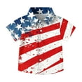 thumbnail image 5 of Boys 4th of July Outfits Button Down Shirts Summer Short Sleeve Patriotic Blouses Graphic Tees Festival Clothes Multicolor， 6 Years, 5 of 7