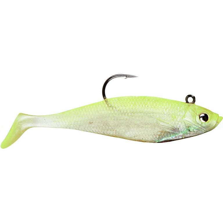 Storm WildEye Swim Shad Shiner Chartreuse Silver; 6 in.
